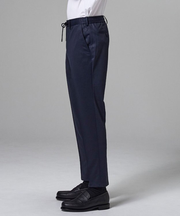 JOSEPH HOMME スプリングウールジャージー ドロスト付きテーパードパンツ / PEGG CONVERTIBLE ネイビー系