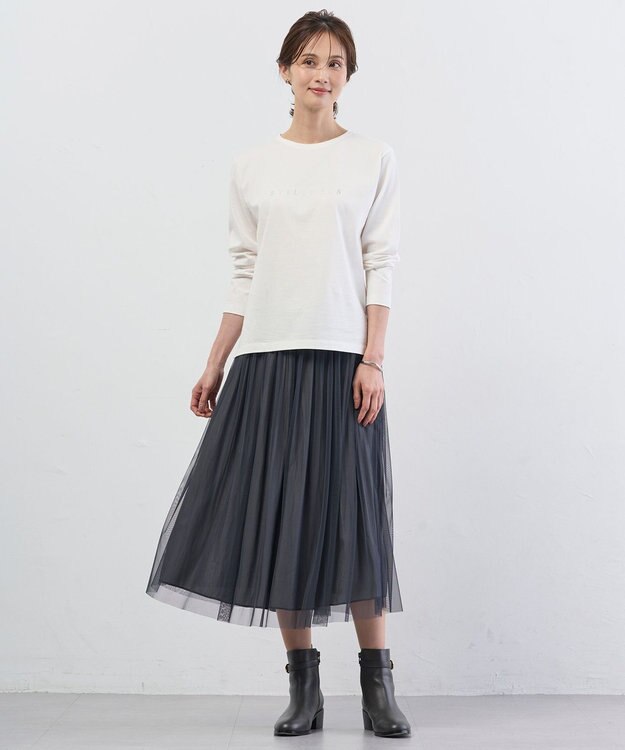 J.PRESS LADIES S メタリックロゴ ロンＴ ホワイト系