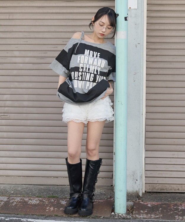 WEGO ２WAYグラフィックワンショルBIGT 柄6