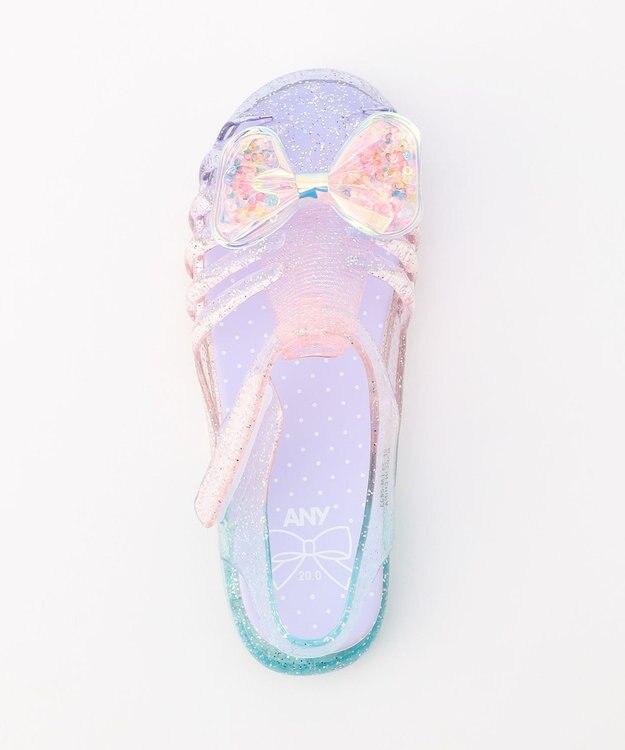 ANY KIDS キラキラジェリーサンダル レインボー