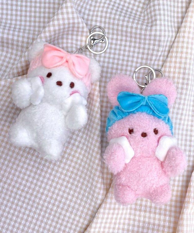WEGO 美意識あにまるぬいぐるみキーホルダー ライトピンク