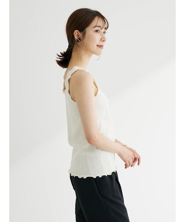 Green Parks メローリブタンク Ecru