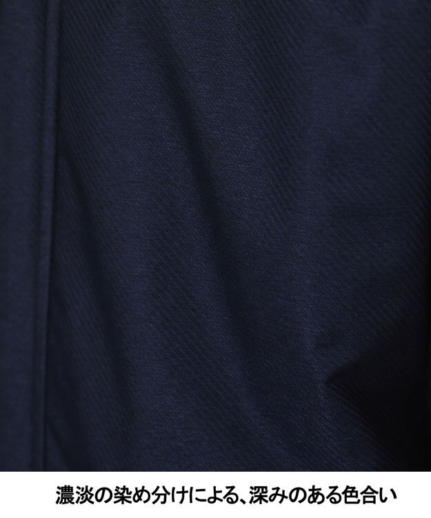 GOTAIRIKU 25年新作/3シーズン対応【防水/軽量/シワになりにくい】メランジカルゼ ステンカラーコート_無地 ネイビー系