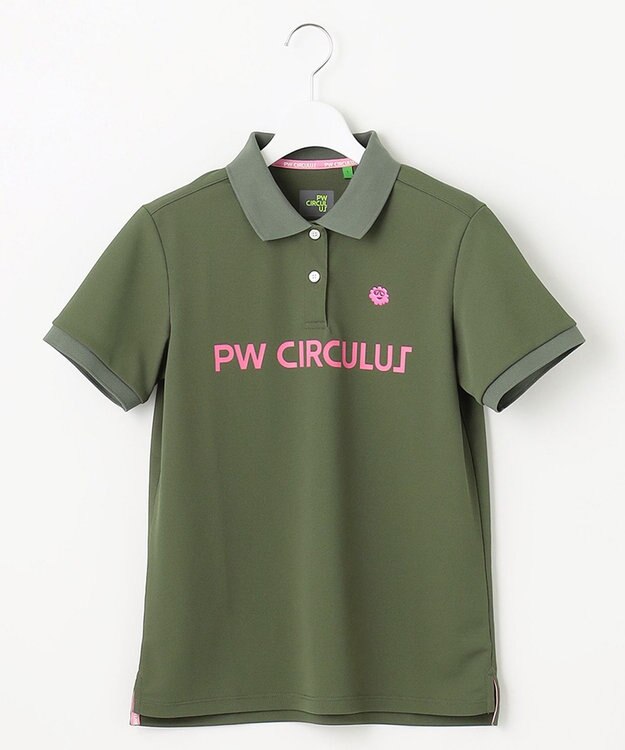 PW CIRCULUS 【WOMEN】【吸汗速乾】ベーシックカノコ ポロシャツ カーキ系