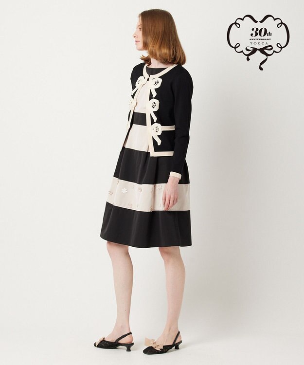 TOCCA 【Archive Collection】【洗える！】AURORA KNIT カーディガン ブラック×ベージュ系