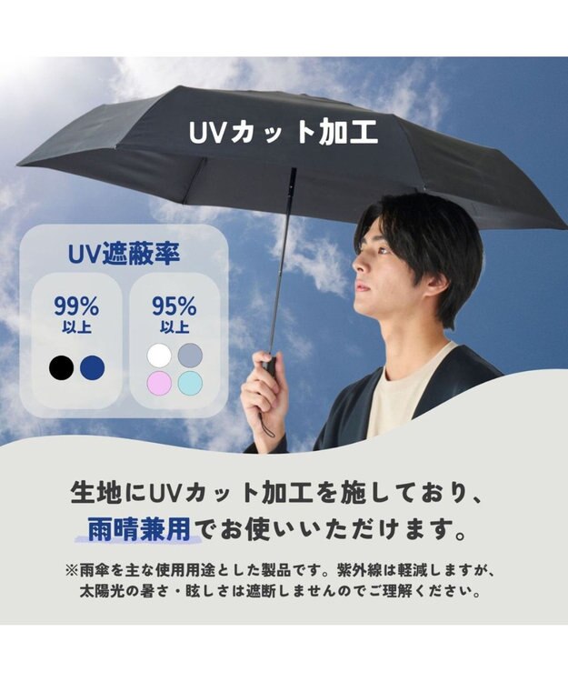 MOONBAT 【超撥水/耐風/大きい】フロータス(FLO(A)TUS) 折りたたみ傘  UV 大きいサイズ 無地 60cm ディープブルー