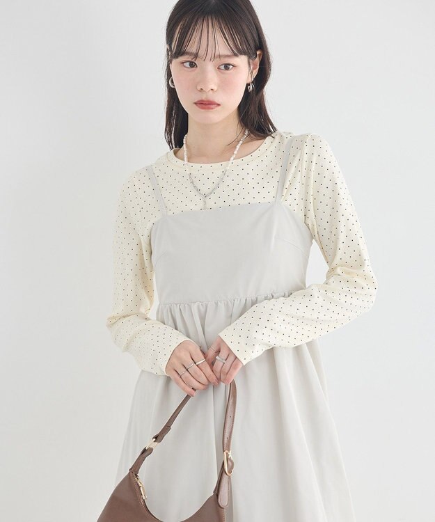 earth music&ecology バルーンキャミワンピース Ecru