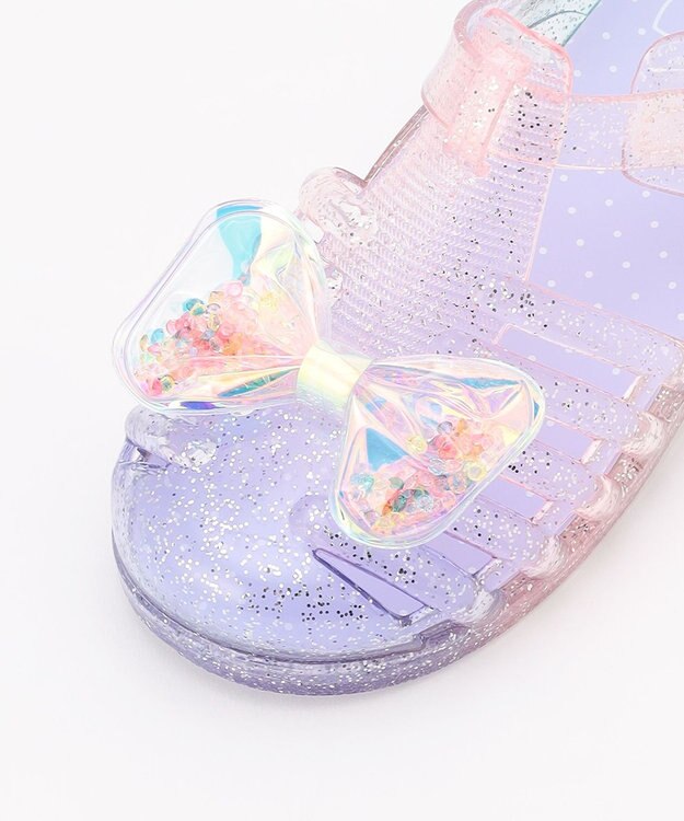 ANY KIDS キラキラジェリーサンダル レインボー