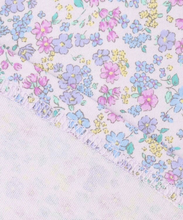 ANY KIDS 小花柄 プリント Tシャツ ラベンダー×花柄