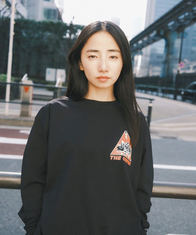 SHARE PARK LADIES 【UNISEX】UVカット アートコラボロングTシャツ〈CAMP〉（S・Mサイズ） ブラック