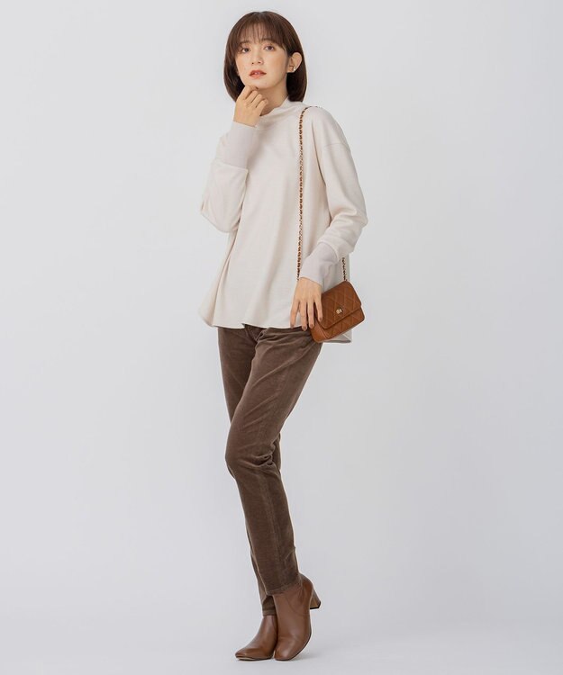 23区 【洗える】ウールミルドジャージー カットソー ベージュ系