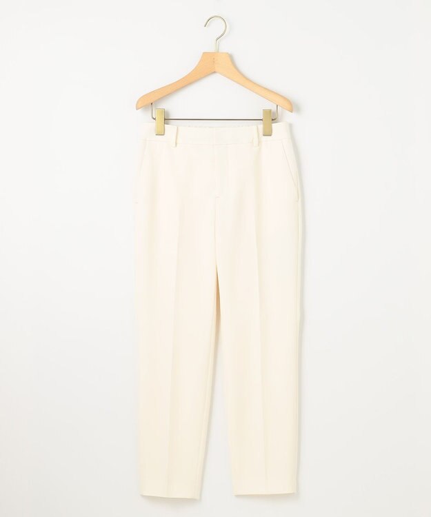 組曲 L 【WEB限定】ベーシックダブルクロス テーパードパンツ アイボリー系
