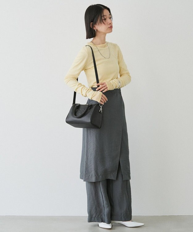 russet 《composition》レザー2WAYミニボストンバッグ(CE-1684) Black