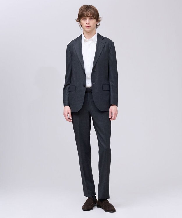J.PRESS MEN 【吸水速乾 / 抗菌防臭 / 遮熱 / 防シワ】【J.PRESS OXFORD JERSEY】カノコインレイ半袖 シャツ / B.D. ホワイト系