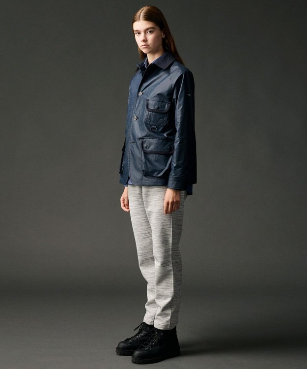 JOSEPH ABBOUD MOUNTAIN 【ストレッチ】ヴィンテージワックスストレッチアウトドア ブルゾン ネイビー系