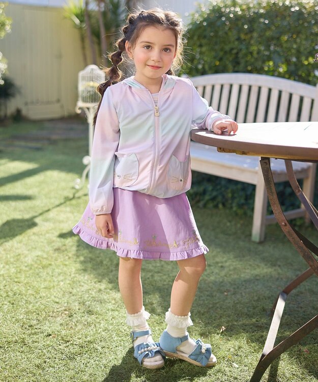 ANY KIDS サラサラ UVカット パーカー レインボー