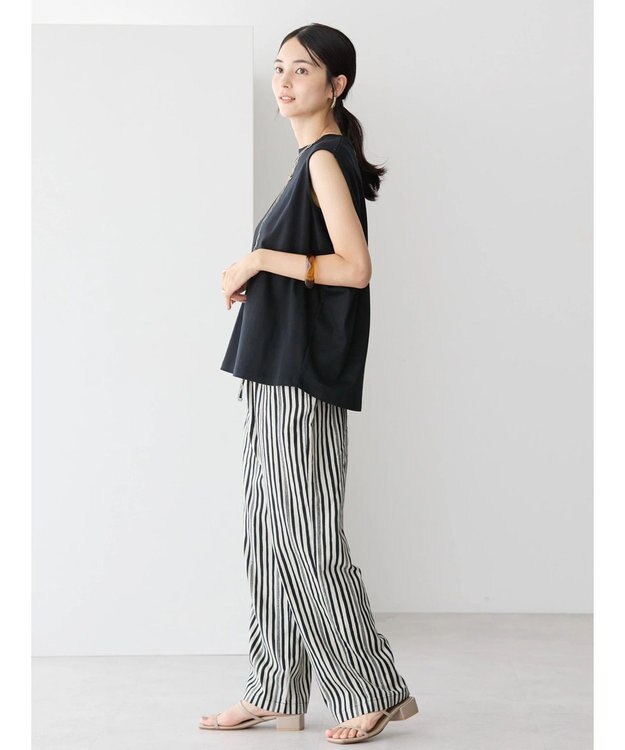 AMERICAN HOLIC 接触冷感ショルダータックノースリーブプルオーバー Black