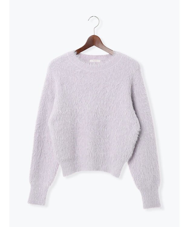 Te chichi シャギーヤーンロングスリーブニット ピンク