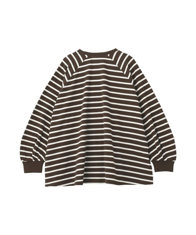 AMERICAN HOLIC フレアラグランボーダーロンＴ Brown