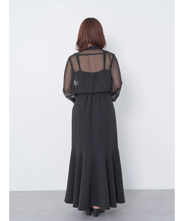 earth music&ecology ＳＥＴ２点シアーボレロ＋キャミワンピース Black