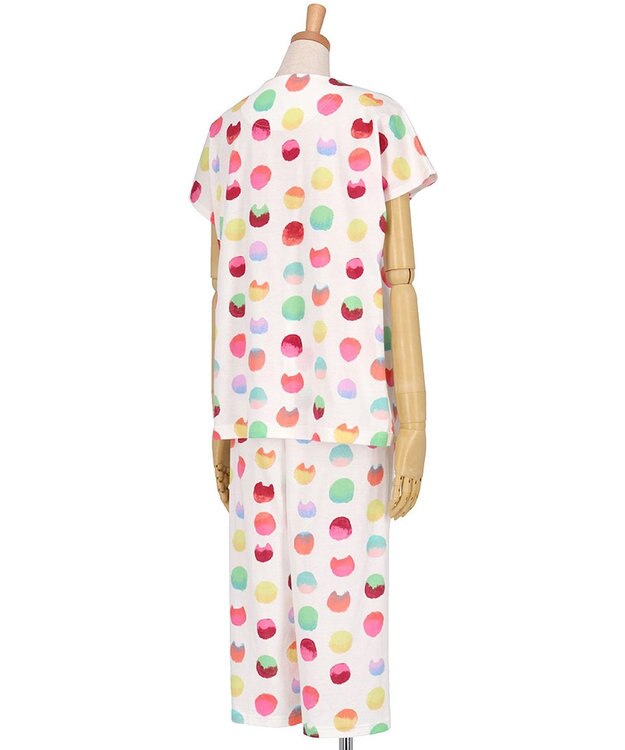 tsumori chisato SLEEP ツモリチサト パジャマ 3分袖 半袖 8分丈 綿100%(本体) 天竺素材 レディース UDT156 /ワコール アイボリー