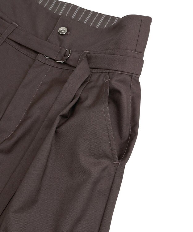 YECCA VECCA ベルト付き2wayタックワイドパンツ Dark Brown