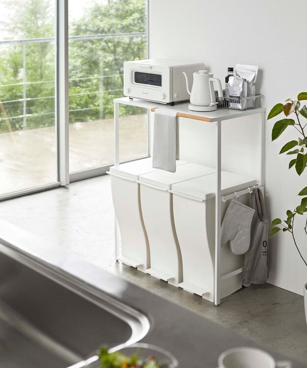 伸縮 ゴミ箱上ラック タワー ホワイト / tower | ファッション通販