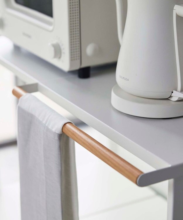 tower 伸縮 ゴミ箱上ラック タワー ホワイト ホワイト