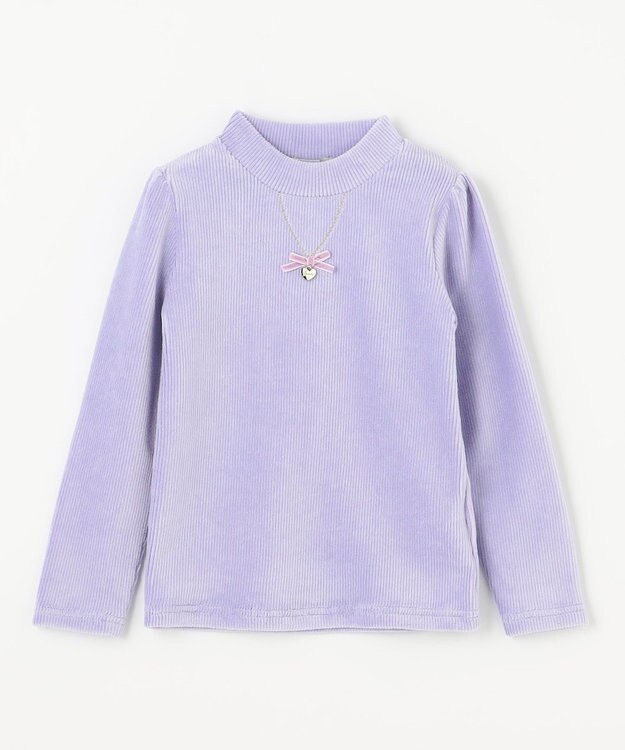 ANY KIDS ハイネック長袖カットソー ラベンダー