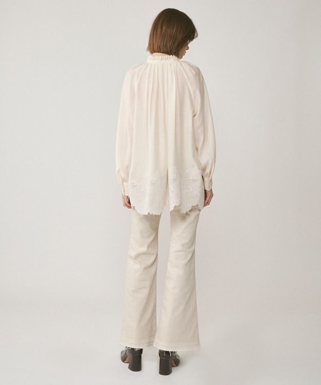 GRACE CONTINENTAL ヘムレースギャザートップ キナリ