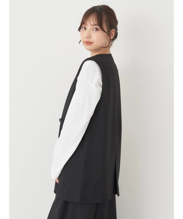 earth music&ecology ノーカラージレ Black