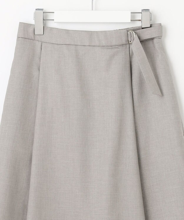 J.PRESS LADIES S 【セットアップ対応・洗える・UVケア・速乾】 OXIJEWELストレッチ スカート ライトグレー系