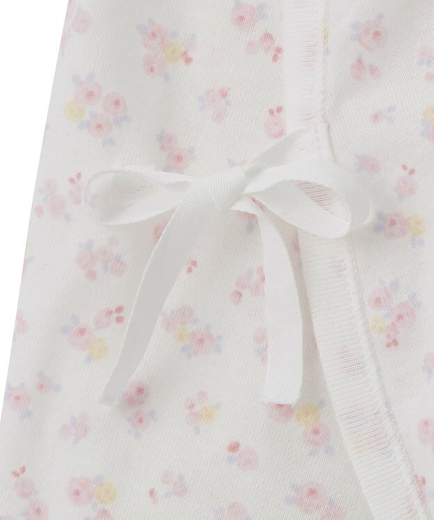 MIKI HOUSE HOT BISCUITS 【50-60cm】 フライス コンビ肌着 プリント柄 ピンク