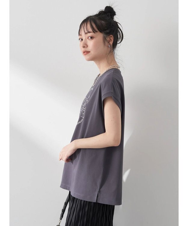 earth music&ecology ＴＥＲＲＥ　ＢＡＴＴＵＥ　フレンチＴ Charcoal Gray