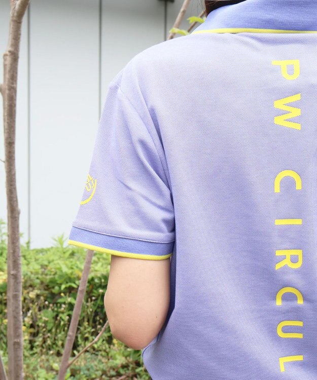 PW CIRCULUS 【WOMEN】【吸汗速乾/ストレッチ/UVケア】ベーシックカノコ スキッパー ポロシャツ ゴルフウェア レディース ラベンダー