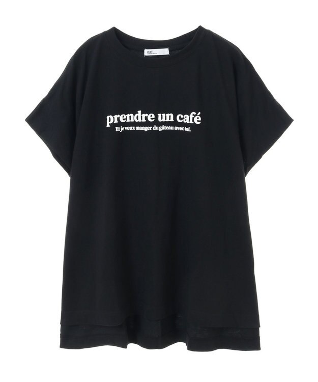 CRAFT STANDARD BOUTIQUE 発泡プリントロゴＴシャツ Black