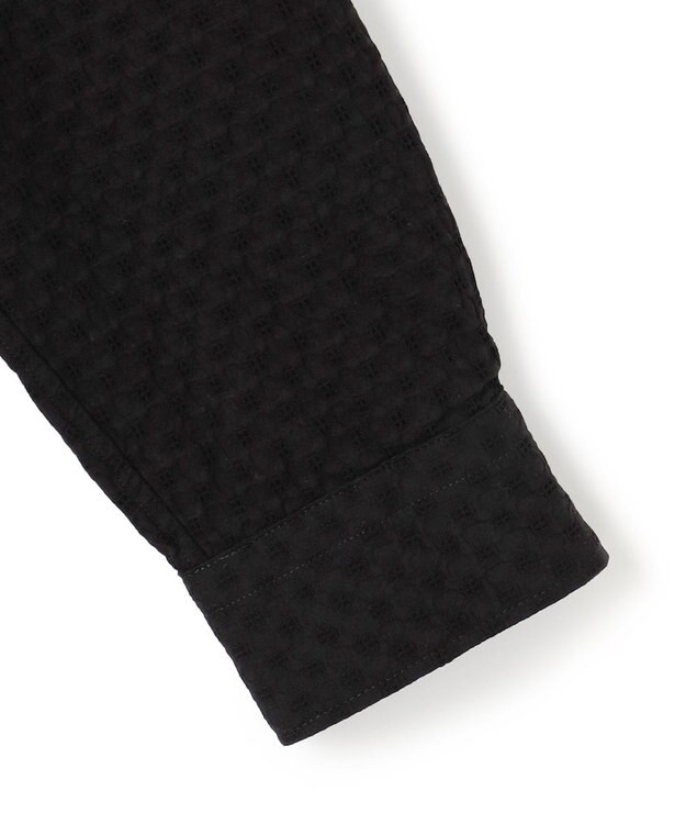 JOSEPH HOMME 【HIGH GRADE LINE】シュリンクドビーコットン  ジャガードシャツ ブラック系