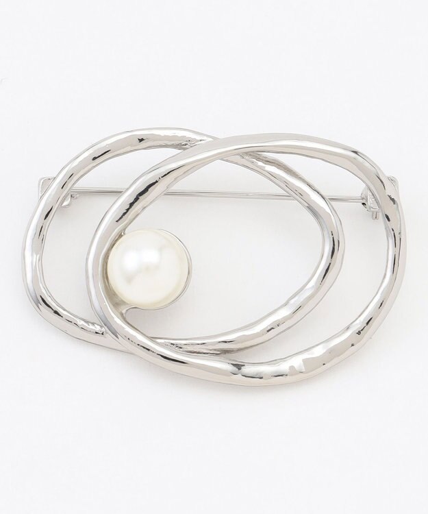 ANY ダブルサークルブローチ シルバー