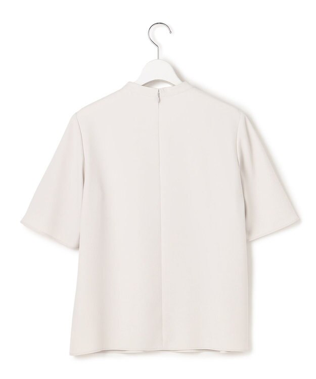 ICB L ストレッチジョーゼット ラッフルディテールブラウス トープ