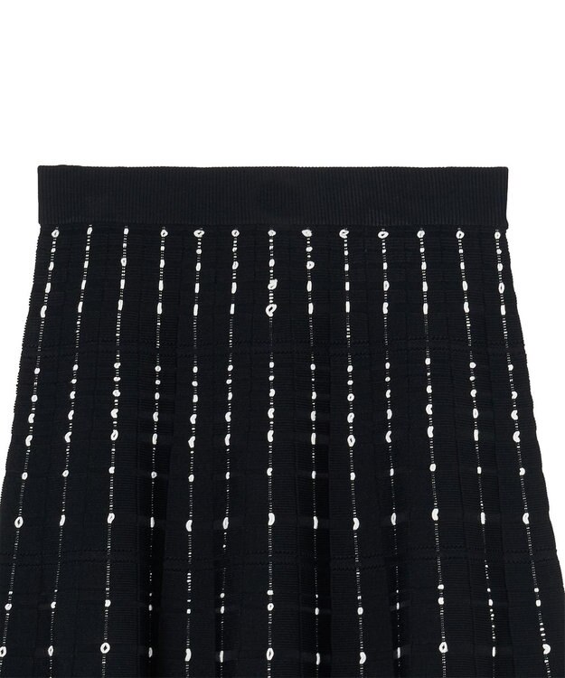 JOSEPH 【洗える】フラグメントストライプ 　スカート Black/Ivory