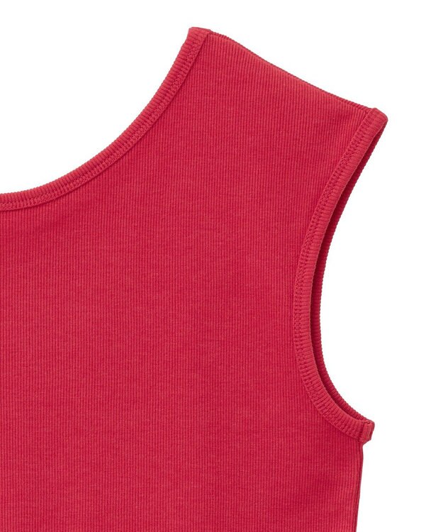 earth music&ecology 前後２ｗａｙステッチリブタンクトップ Red