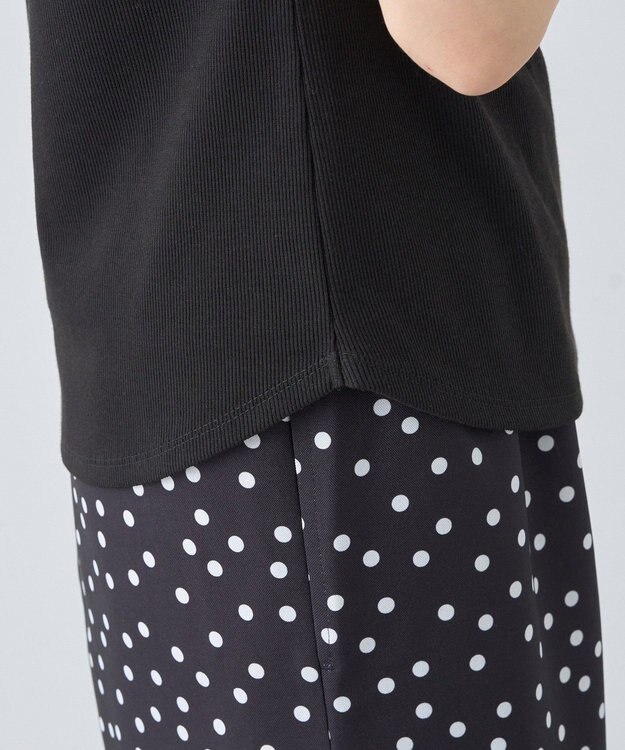 earth music&ecology 前後２ｗａｙステッチリブタンクトップ Black