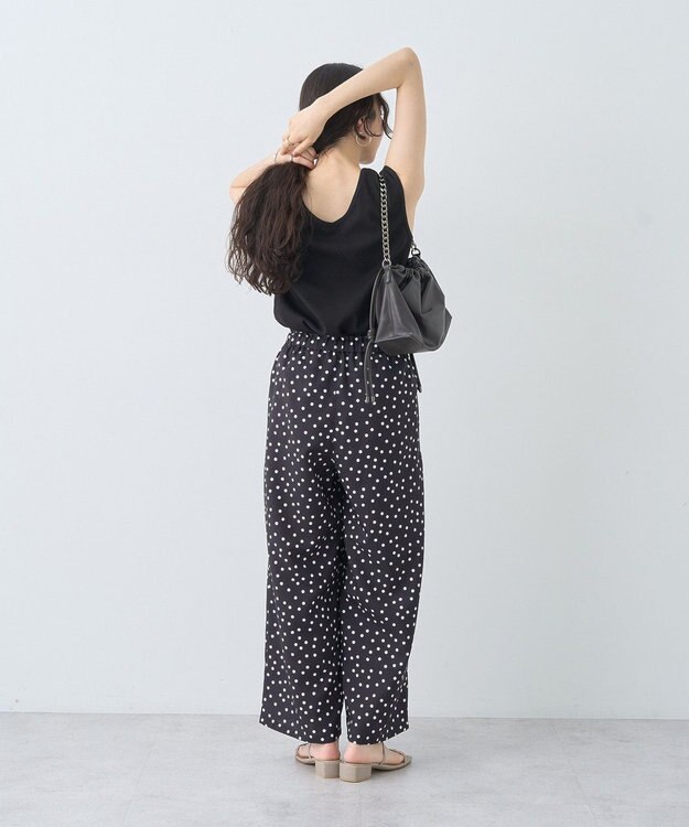 earth music&ecology 前後２ｗａｙステッチリブタンクトップ Black