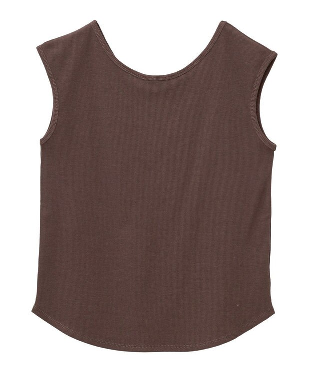 earth music&ecology 前後２ｗａｙステッチリブタンクトップ Brown