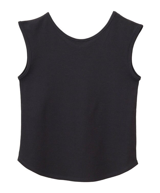 earth music&ecology 前後２ｗａｙステッチリブタンクトップ Black