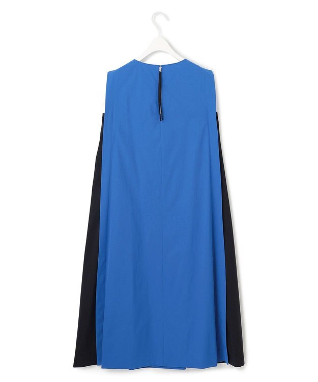 ICB 【接触冷感・UVカット・洗える】RENUソフトタイプライター バイカラーワンピース ブルー×ブラック系