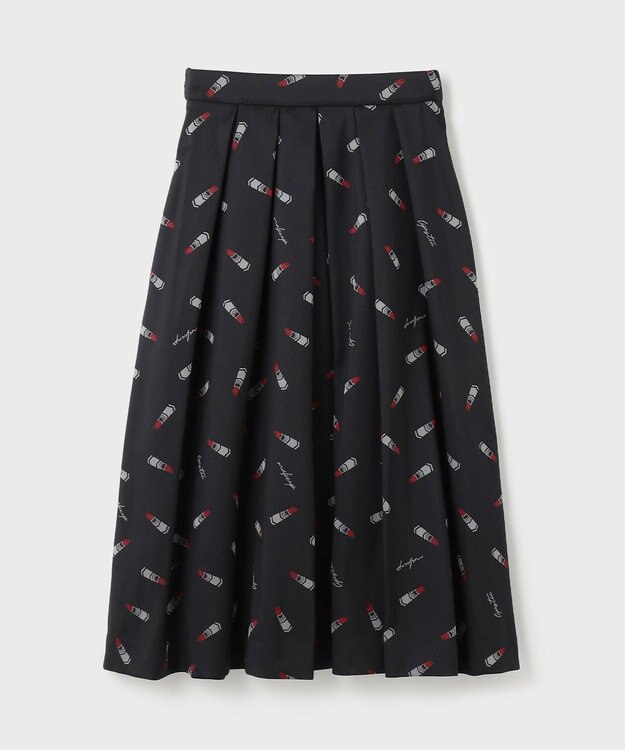 GRACE CONTINENTAL リップジャガードタックスカート ブラック