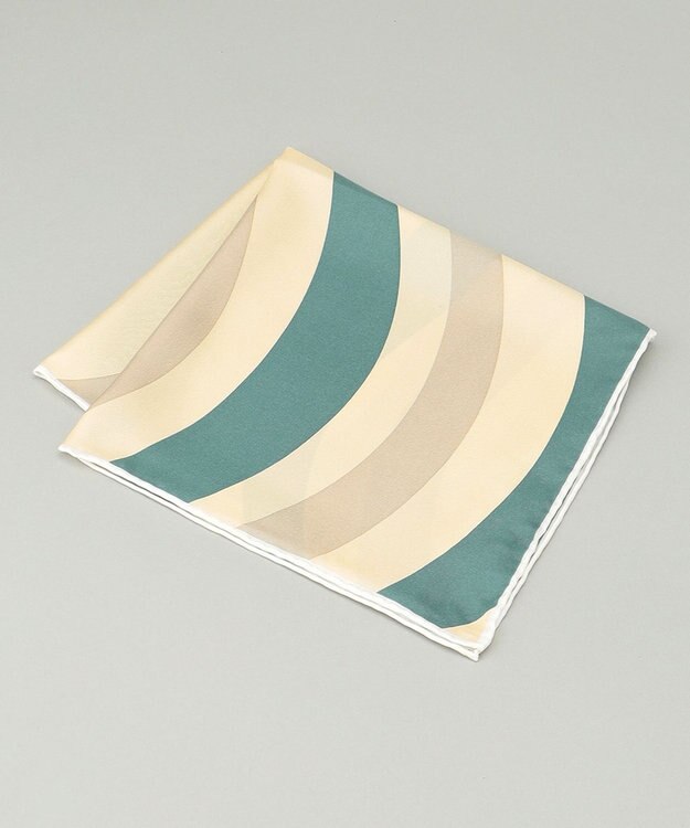 GOTAIRIKU 日本製【シルク100％】シーズナルチーフ グリーン系4