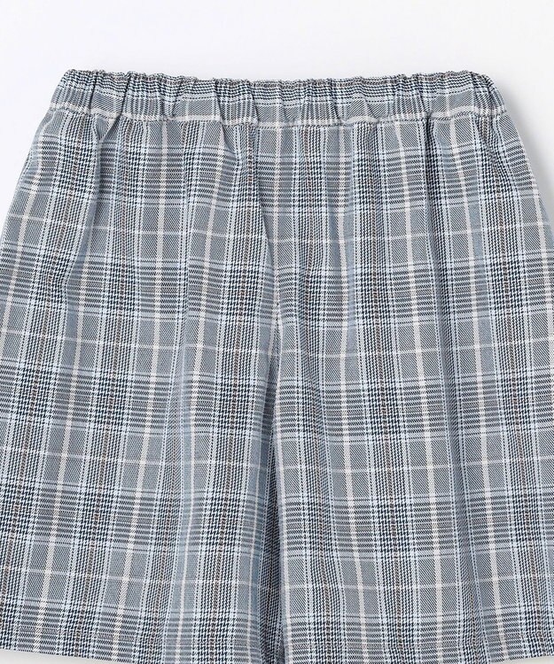 組曲 KIDS 【150-160㎝】グレンチェック キュロット サックスブルー