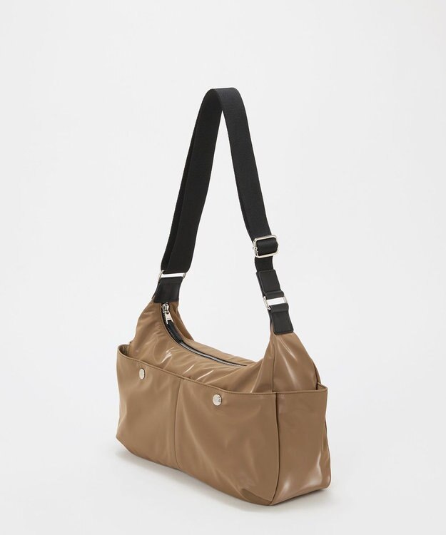 TOPKAPI 【Breath TOPKAPI】【軽量430g】Train 防水ポリエステル ワイド ショルダーバッグ ブラウン